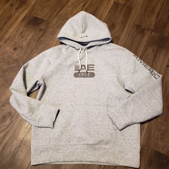 American Eagle 1977 Gray Men's Sweatshirt Hoodie Sz M - Picture 1 of 6